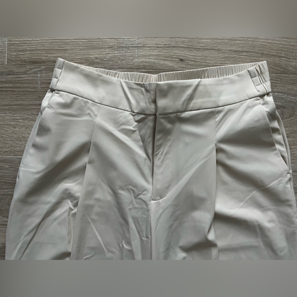 Athleta Women’s Pinnacle High Rise Trouser Bone Wide Leg - Size 8 - Picture 4 of 9